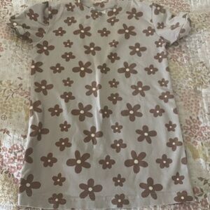 Floral Kids Shirt in Brown
